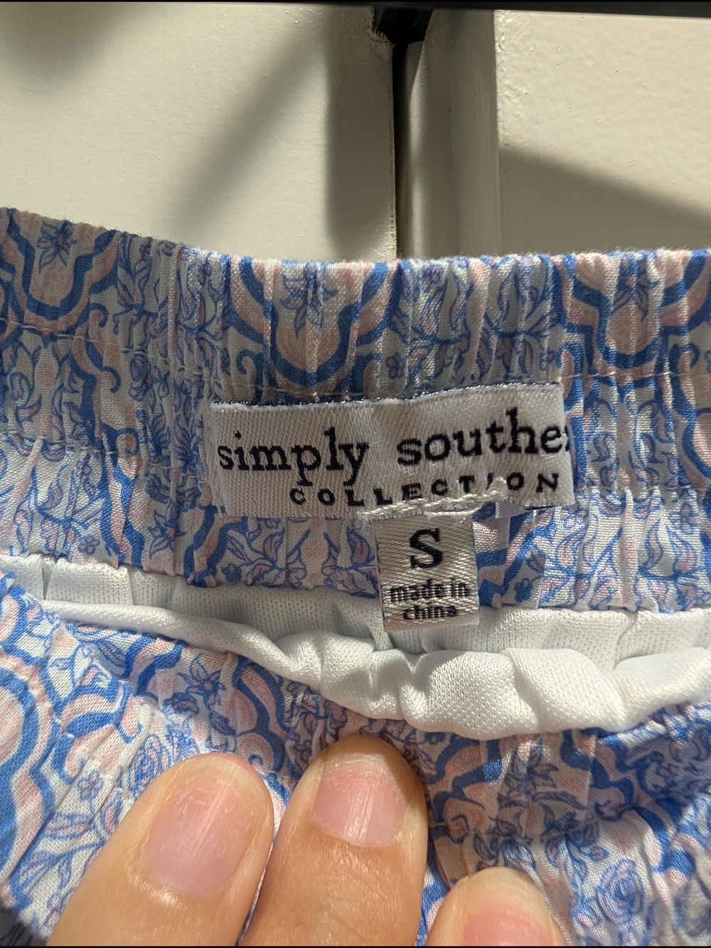 Simply Southern Blue and White Maxi Tiered Skirt - Picture 3 of 3